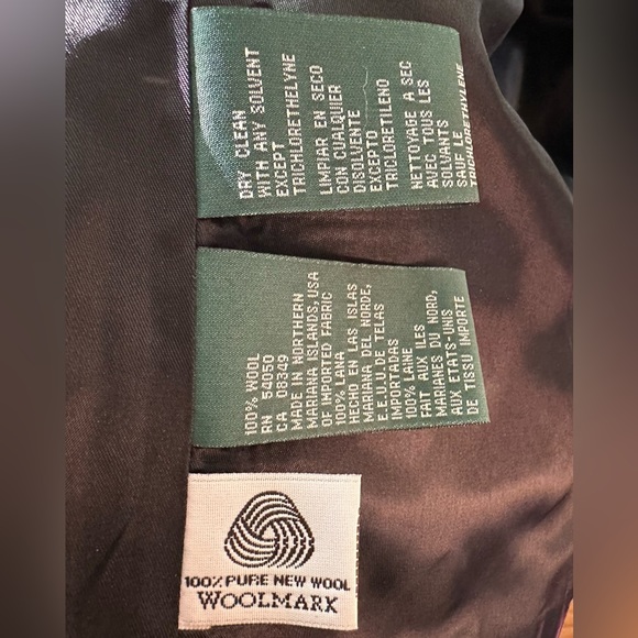 Lauren Ralph Lauren Wool Gray/Black Blazer 100% Lana Wool Woolmark Jacket 8P - Picture 5 of 8